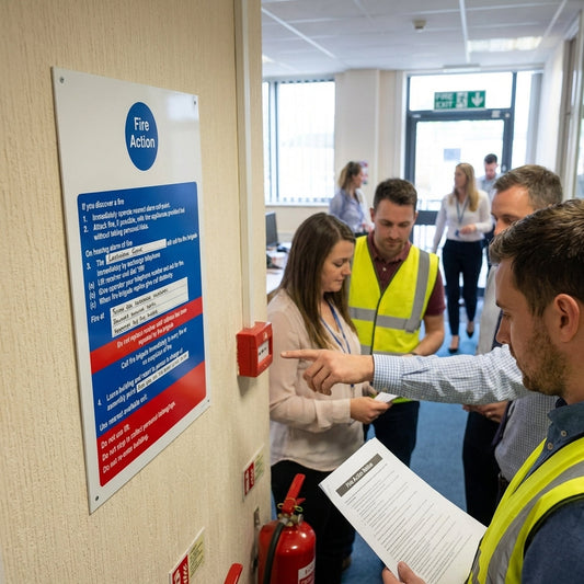 Fire Action Notice Sign – Brigade Dialled Manually – Indoor Use