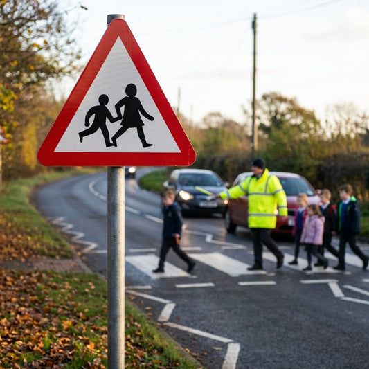 Children Ahead Reflective Traffic Sign – 600mm Triangle – 3mm Aluminium Composite – Outdoor Use (Class R2)