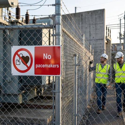 Safety Sign – No Pacemakers – Rigid Plastic & Vinyl – Indoor/Outdoor