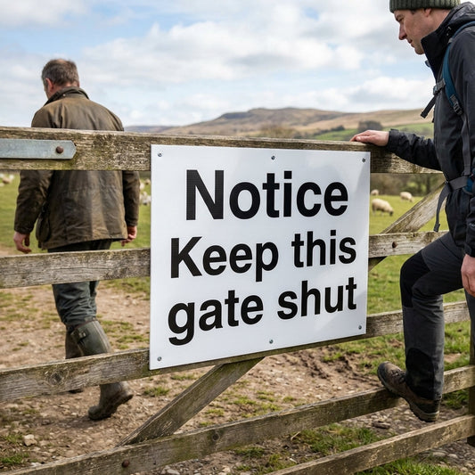 Notice Keep This Gate Shut Sign – 400mm x 300mm – Rigid Plastic – Indoor/Outdoor Use