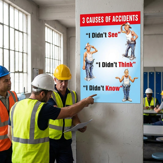 Accident Prevention Poster – 510mm x 760mm – Synthetic Paper – Indoor/Outdoor Use