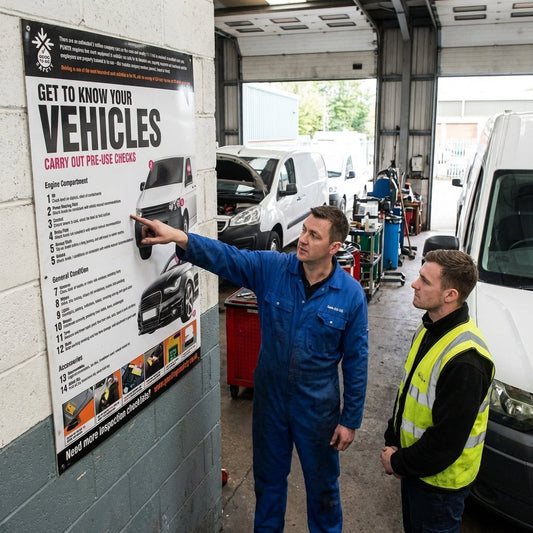 Fleet Vehicle Inspection Poster – 420mm x 594mm – Synthetic Paper – Indoor/Outdoor Use