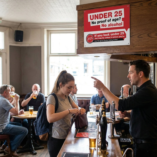 No Proof of Age Alcohol Signs – Compliant – Indoor/Outdoor Use