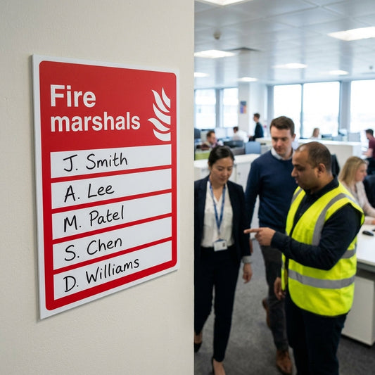 Fire Marshal Signs – Space for 5 People – Safety Signage – Indoor/Outdoor Use