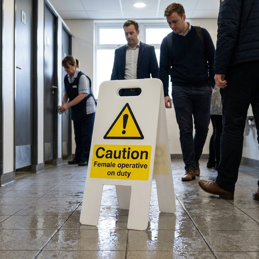 Caution Operative Sign – 300mm x 600mm – Fluted Polypropylene – Indoor/Outdoor
