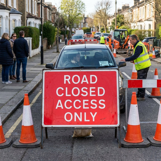 Road Closed Access Only Sign – Reflective – Zintec Material – Temporary Traffic Management