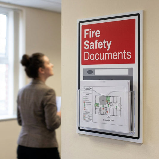 Fire Safety Document Display – 450mm x 600mm – Foam PVC – Industrial Use