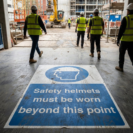 Safety Floor Graphic – 400mm x 600mm – Polycarbonate – Industrial Use