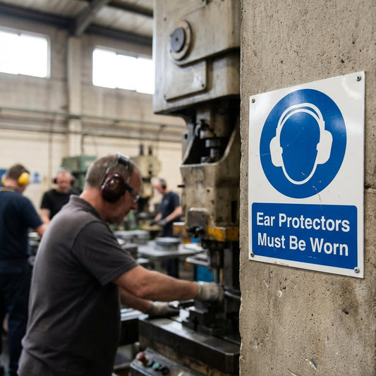 Safety Signs – Ear Protectors Must Be Worn – Durable Materials – Indoor/Outdoor