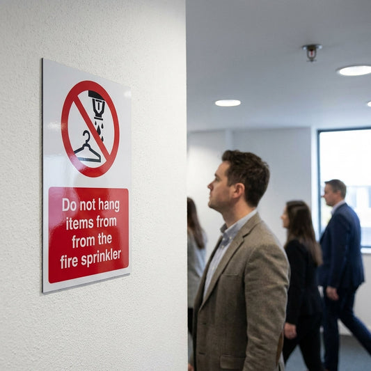Fire Sprinkler Warning Signs – Durable – Safety Compliance