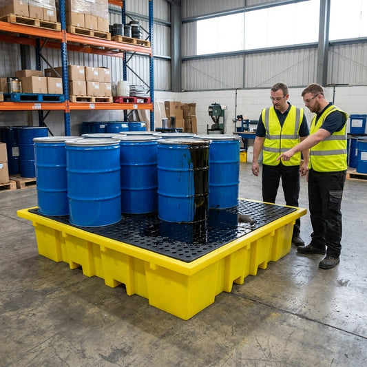 8 Drum Spill Containment Pallets – 1140L Sump Capacity – Industrial Use