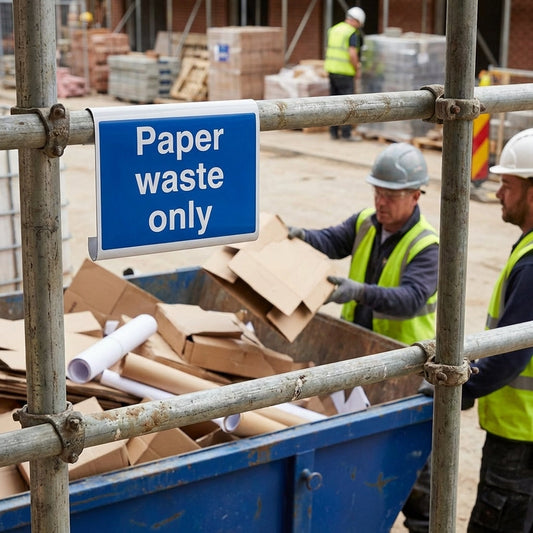 Paper Waste Only Sign – 600mm x 400mm – Aluminium – Indoor/Outdoor Use