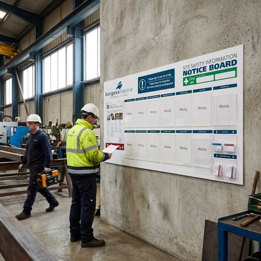 Safety Information Board – 2060x1010mm – Rigid Plastic – Industrial Use