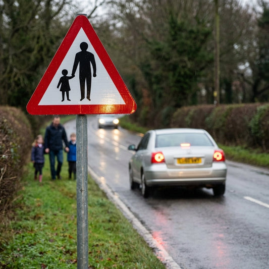 Reflective Traffic Sign – 600mm Triangle – RA1 Aluminium – Road Safety