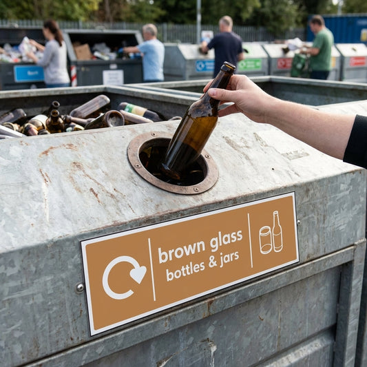 Recycling Signs – Brown – 1mm Rigid Plastic – Indoor/Outdoor Use
