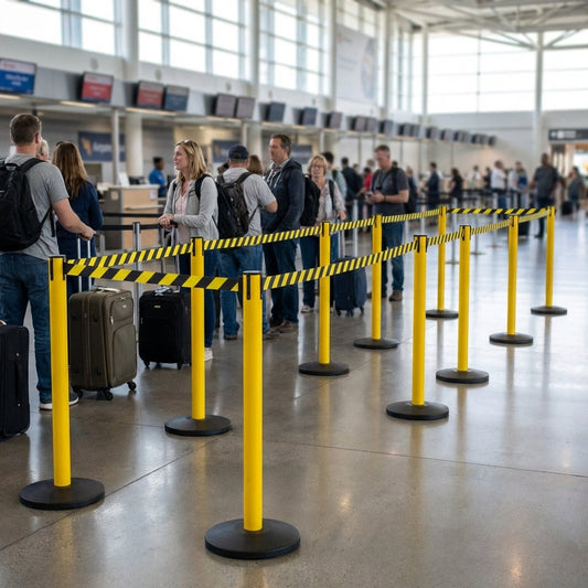 Retractable Barriers – 10.6m – Industrial Use