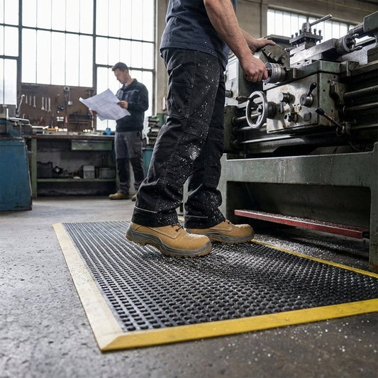 Heavy Duty Anti-Fatigue Workstation Mats – Flexible Rubber – Industrial Use