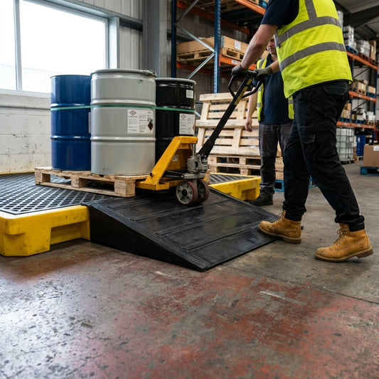 Short Ramp for Bunded Workfloors – 0.65m – Heavy Duty – Industrial