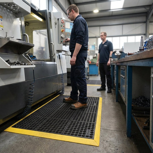 Interlocking Anti-Fatigue Rubber Matting – 92cm x 92cm – Nitrile – Industrial Use