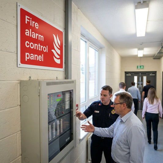 Fire Alarm Control Panel Sign – 200mm x 150mm – Rigid Plastic – Indoor/Outdoor