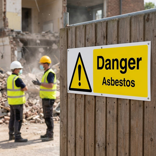 Danger Asbestos Safety Signs – Rigid Plastic & Vinyl – Indoor/Outdoor