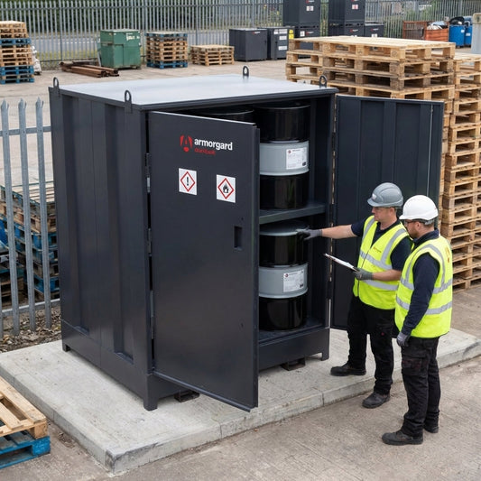 Industrial Drum Storage Unit – 1405mm x 1420mm x 2195mm – Heavy Duty Steel – COSHH Compliant
