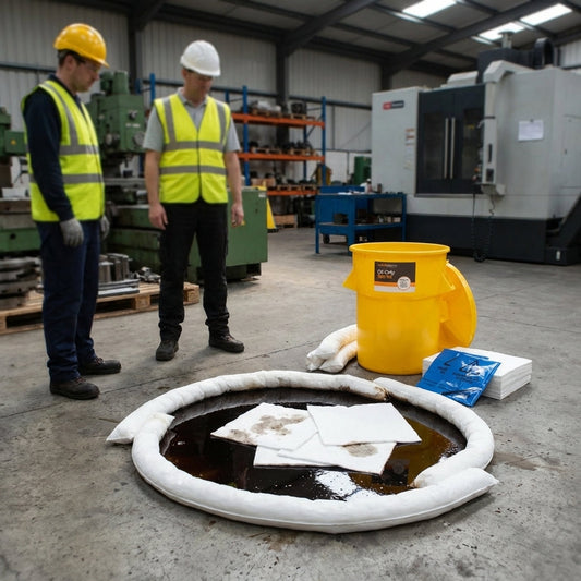 90 Litre Spill Response Kit – Yellow Drum – Oil-Only Absorbents – Industrial Use