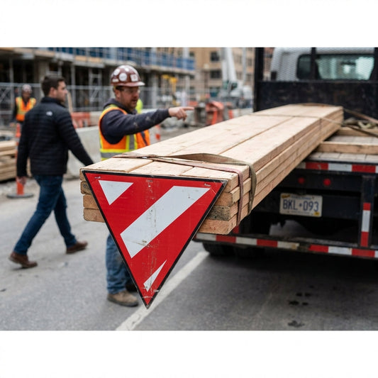 Protruding Load Vehicle Marker – 685mm x 610mm – 3mm Foam PVC – Vehicle Safety