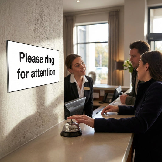 Attention Sign – 1mm Rigid Plastic – Durable & Weather Resistant – Indoor/Outdoor