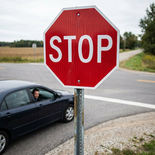 Reflective Traffic Stop Sign – 750mm Octagon – Aluminium Composite RA1 – Outdoor Use