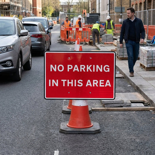 No Parking Traffic Sign – 600mm x 450mm – Polypropylene – Outdoor Use