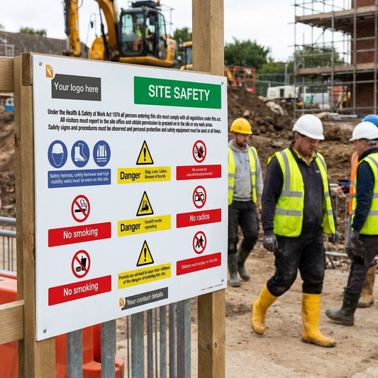 Custom Safety Sign – 9 Messages – Durable Correx – Industrial Use