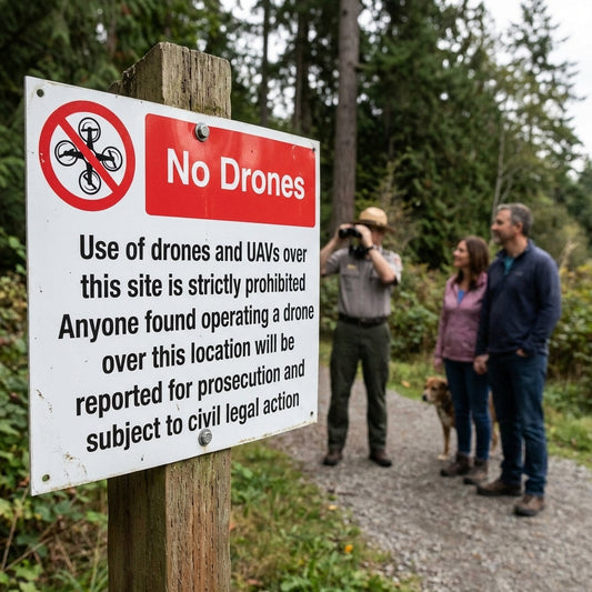 Drones Prohibited Safety Signs – 1mm Rigid Plastic – Indoor/Outdoor Use