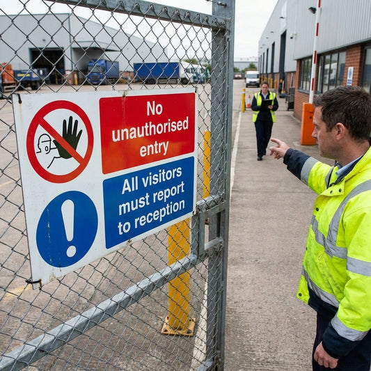 No Unauthorised Entry Sign – 600mm x 450mm – Rigid Plastic – Indoor/Outdoor