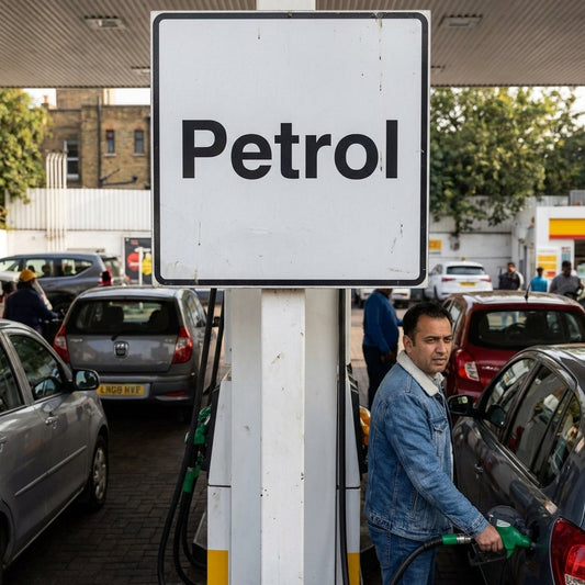 Petrol Self-Adhesive Vinyl Sign – Gloss Finish – Indoor Use