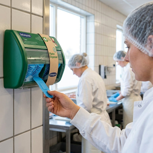 Plaster Dispenser – Blue Detectable Plasters – Pilfer-Proof – Industrial Use
