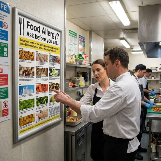 Food Allergy Poster – 420mm x 594mm – Synthetic Paper – Indoor/Outdoor