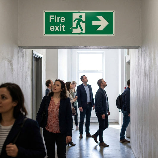 Fire Exit Sign – Arrow Right – Running Man Symbol – Indoor Safety