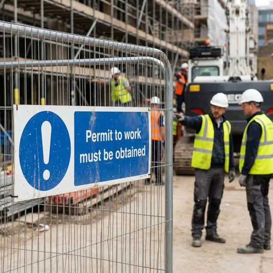 Permit to Work Safety Sign – 1mm Rigid Plastic – Indoor/Outdoor Use