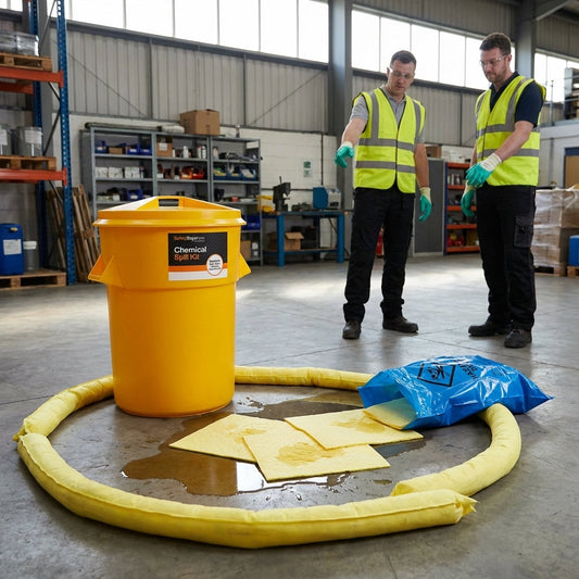 Spill Response Kit – 90 Litre Yellow Drum – High-Quality Absorbents – Industrial