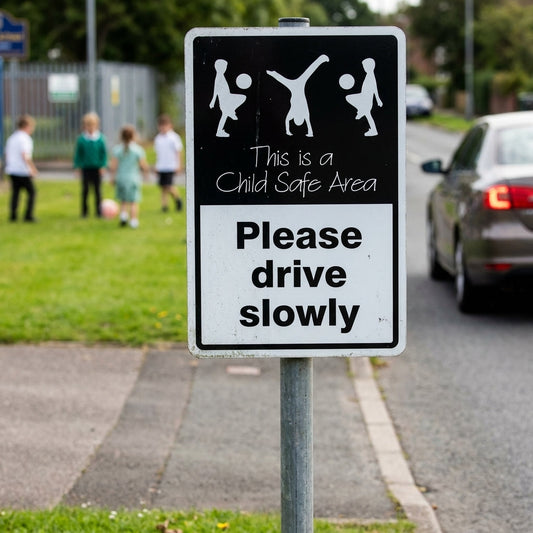 Child Safe Area Sign – 400mm x 600mm – Rigid Plastic – Indoor/Outdoor Use