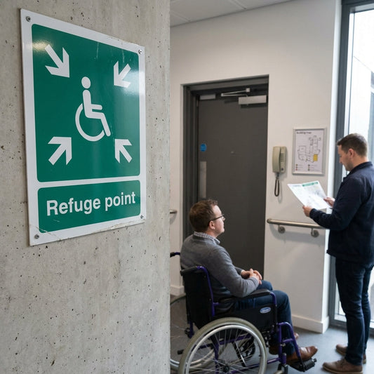 Refuge Point Sign – High-Visibility – Indoor/Outdoor Safety