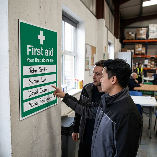 Safety Signs for First Aiders – Space for 4 – Indoor Use