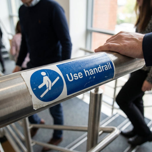 Handrail Safety Signs – 1mm Rigid Plastic – Indoor & Outdoor Use