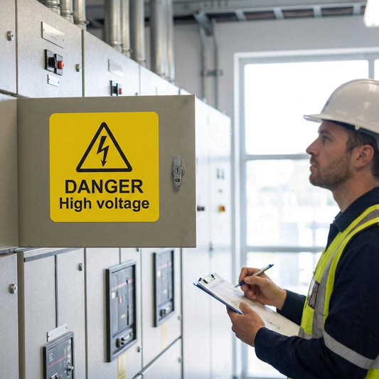 Danger High Voltage Labels – Self-Adhesive Vinyl – Indoor