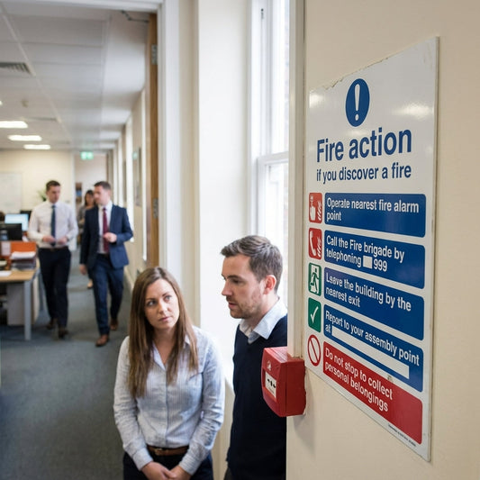 Fire Action Notice – Safety Symbols – Manual Call – Indoor Use