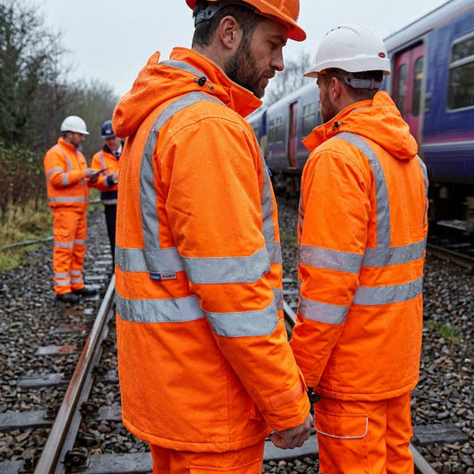 High Visibility Storm Coat – Orange – Waterproof & Breathable – Industrial Use