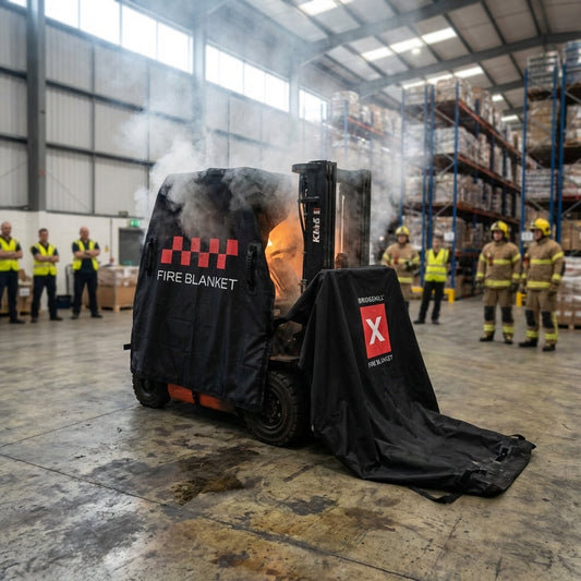 Forklift Fire Blanket – Quick Deployment – Industrial Safety