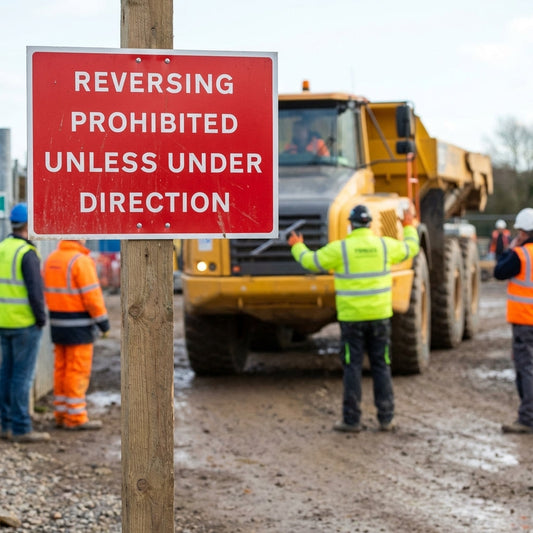 Reversing Prohibited Sign – 600mm x 450mm – Rigid Plastic – Indoor/Outdoor Use