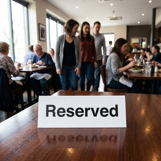 Reserved Sign – 1mm Rigid Plastic – Indoor & Outdoor Use